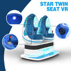 Dwa fotele Motion Chair Cinema 9D Virtual Reality Game Machine Niebieski z białym kolorem
