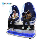 Blue + White 9D VR Simulator Virtual Reality Headset Mały Roller Coaster Odkryty Gry Dla dzieci Park rozrywki Rides