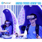 Niebieskie i białe 9D Virtual Reality Cinema Egg do centrum handlowego 1 rok gwarancji
