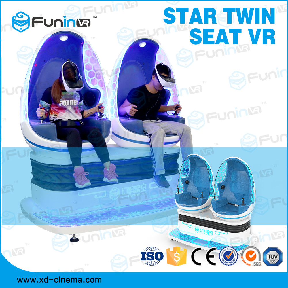 2 graczy 9D VR Simulator Roller Coaster Gry dla dzieci Pociąg elektroniczny