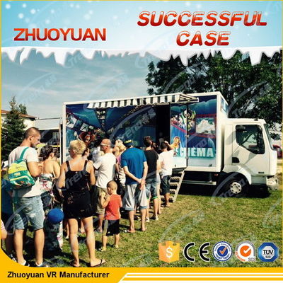 Movable Amazing 7D Cinema Simulator 6 miejsc z oświetleniem / symulacją deszczu