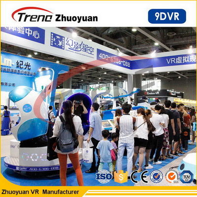 220 V Virtual Reality Double 9D VR Cinema Single / Triple / Double Passenger CE