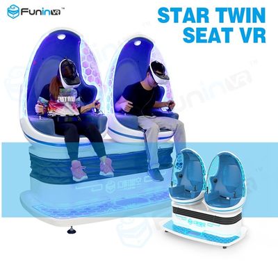 Fun 9D Virtual Reality Cinema z obrotowymi dwoma krzesłami Capsule / Roller Coaster Thrill Rides