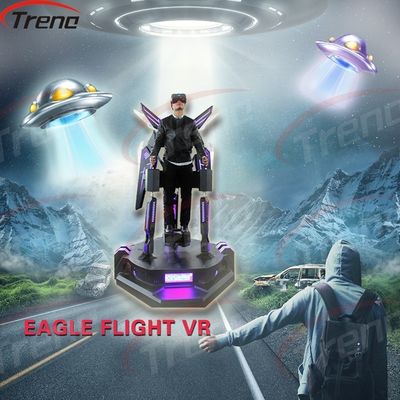 Jeden gracz Stand Up Flight VR Simulator Czarny z oświetleniem LED do supermarketu
