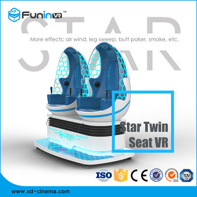 360 Stopni Motion 9D Virtual Reality Simulator 220V Mały footprint Dwa siedzenia do jaj