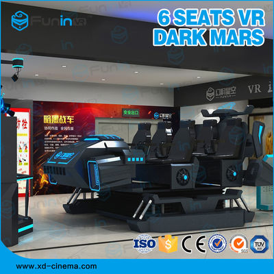 Vr Games 6 miejsc 9D Virtual Reality Simulator ISO9000 220V Multiplayer Black Appearance