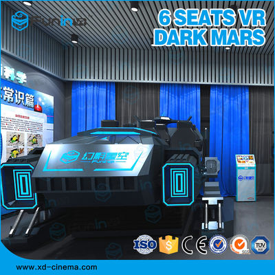 Vr Games 6 miejsc 9D Virtual Reality Simulator ISO9000 220V Multiplayer Black Appearance