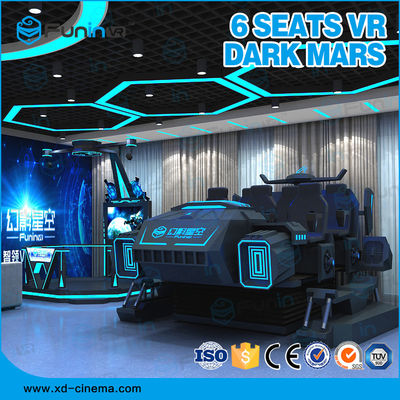 Vr Games 6 miejsc 9D Virtual Reality Simulator ISO9000 220V Multiplayer Black Appearance