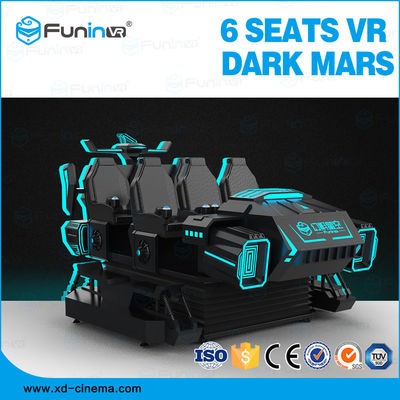 6 miejsc Virtual Reality 9D Flight Simulator with Back Vibration 4200 * 3670 * 2350 mm