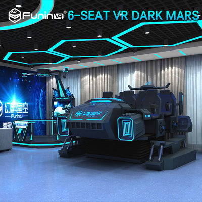 6 miejsc Virtual Reality 9D Flight Simulator with Back Vibration 4200 * 3670 * 2350 mm