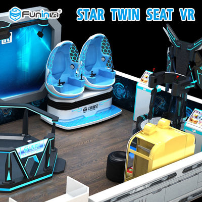 2 miejsca 9D Kino wirtualnej rzeczywistości z efektem zamiatania nóg krzesła EGG