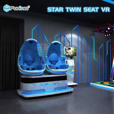 Niebieskie i białe 9D Virtual Reality Cinema Egg do centrum handlowego 1 rok gwarancji