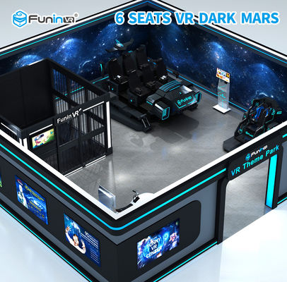 3,8 kW 220 V 9D VR Simulator Roller Coaster 6 miejsc VR Dark Mars