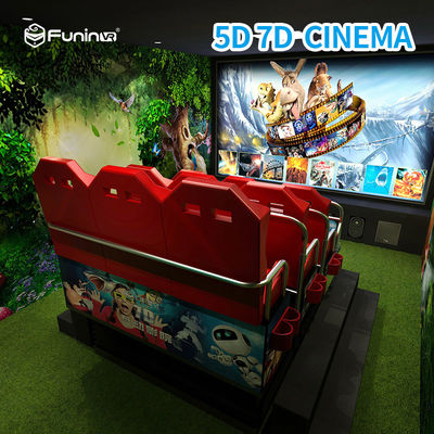 Metal Screen 7d Simulator Cinema 6 / 9 Seats With Wind Effects Electric System