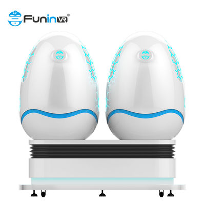 2 miejsca graczy Niebieski i czarny 9D Virtual Reality Simulator Arcade Game Machine VR Egg Chair