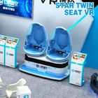 Niebiesko-biały kolor Dwa miejsca 9D VR Ride Cabin Cinema Virtual Reality Simulator dla dzieci