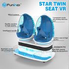 Niebiesko-biały kolor Dwa miejsca 9D VR Ride Cabin Cinema Virtual Reality Simulator dla dzieci