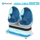 Niebieskie i białe VR 9D Egg Chair Twin Seat Arcade Machine 2 fotele dla dzieci Park