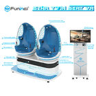 Niebieskie i białe VR 9D Egg Chair Twin Seat Arcade Machine 2 fotele dla dzieci Park