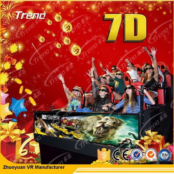 Theme Park Shooting Game 7D Cinema Simulator 6 miejsc z systemem elektrycznym