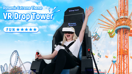 Rozrywka z VR Drop Tower 9D VR Simulator 360° Ruchy Multiplayer