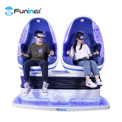 2 miejsca graczy Niebieski i czarny 9D Virtual Reality Simulator Arcade Game Machine VR Egg Chair