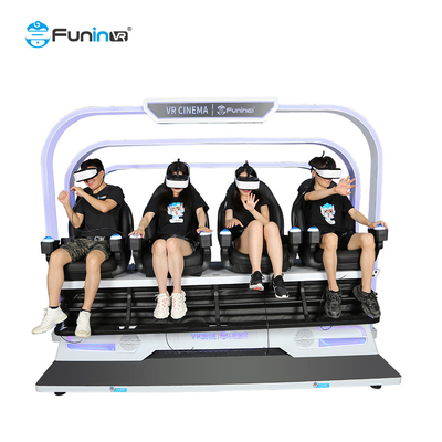 Gry zręcznościowe 9d vr 4 miejsca wirtualna rzeczywistość kino kino roller coaster multi 4 miejsca symulator